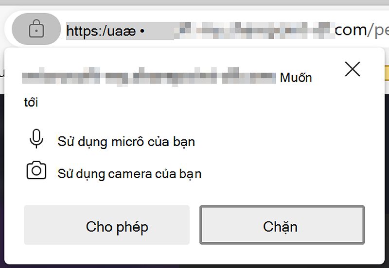 Cho phép Clipchamp truy nhập vào camera và micrô của bạn để tạo bản ghi màn hình